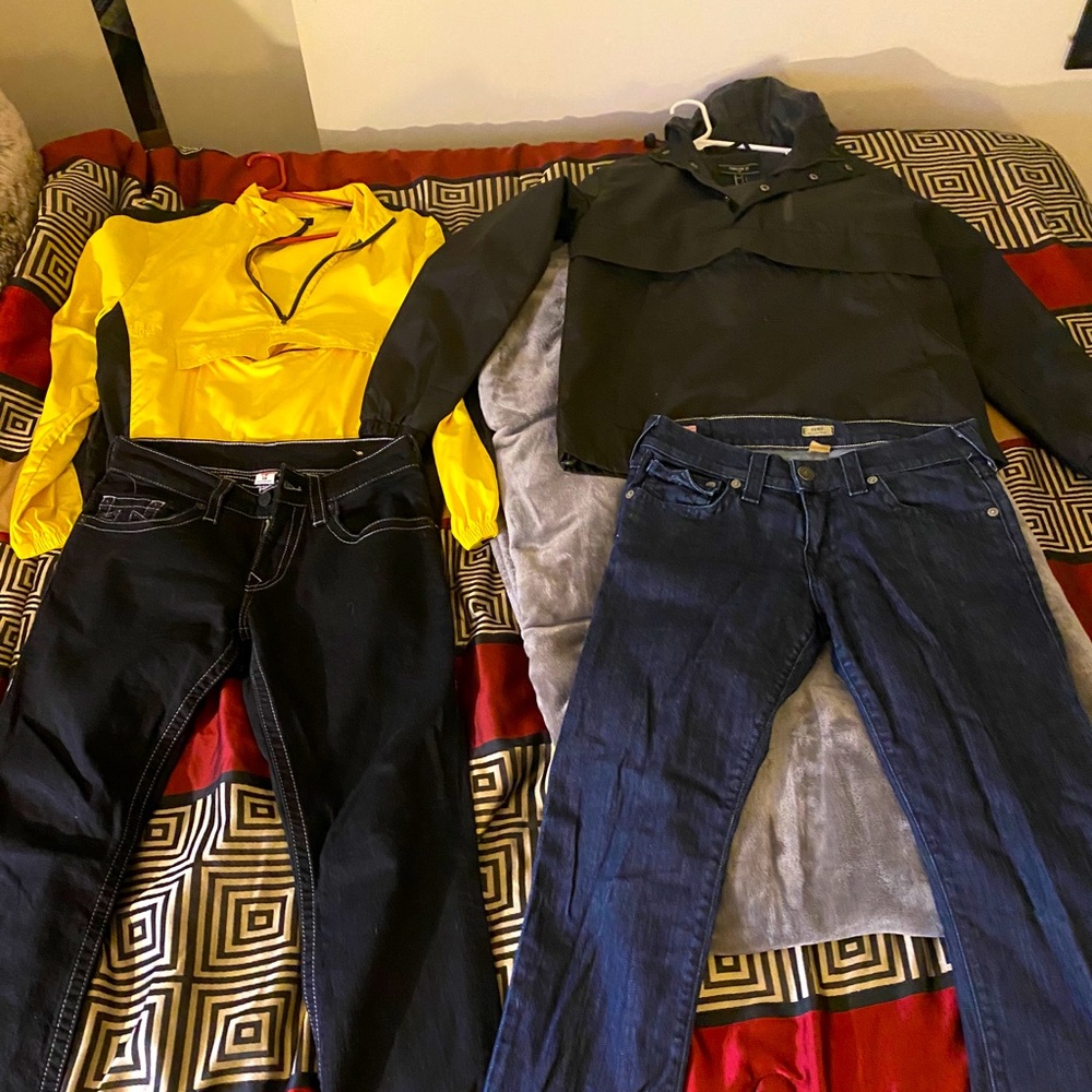 2 True Religion Jeans & Wind Breakers